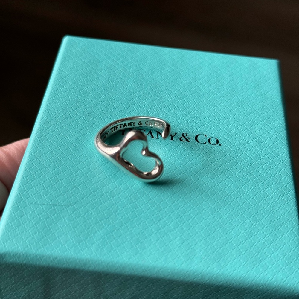 Tiffany Open Heart Ring Size 7